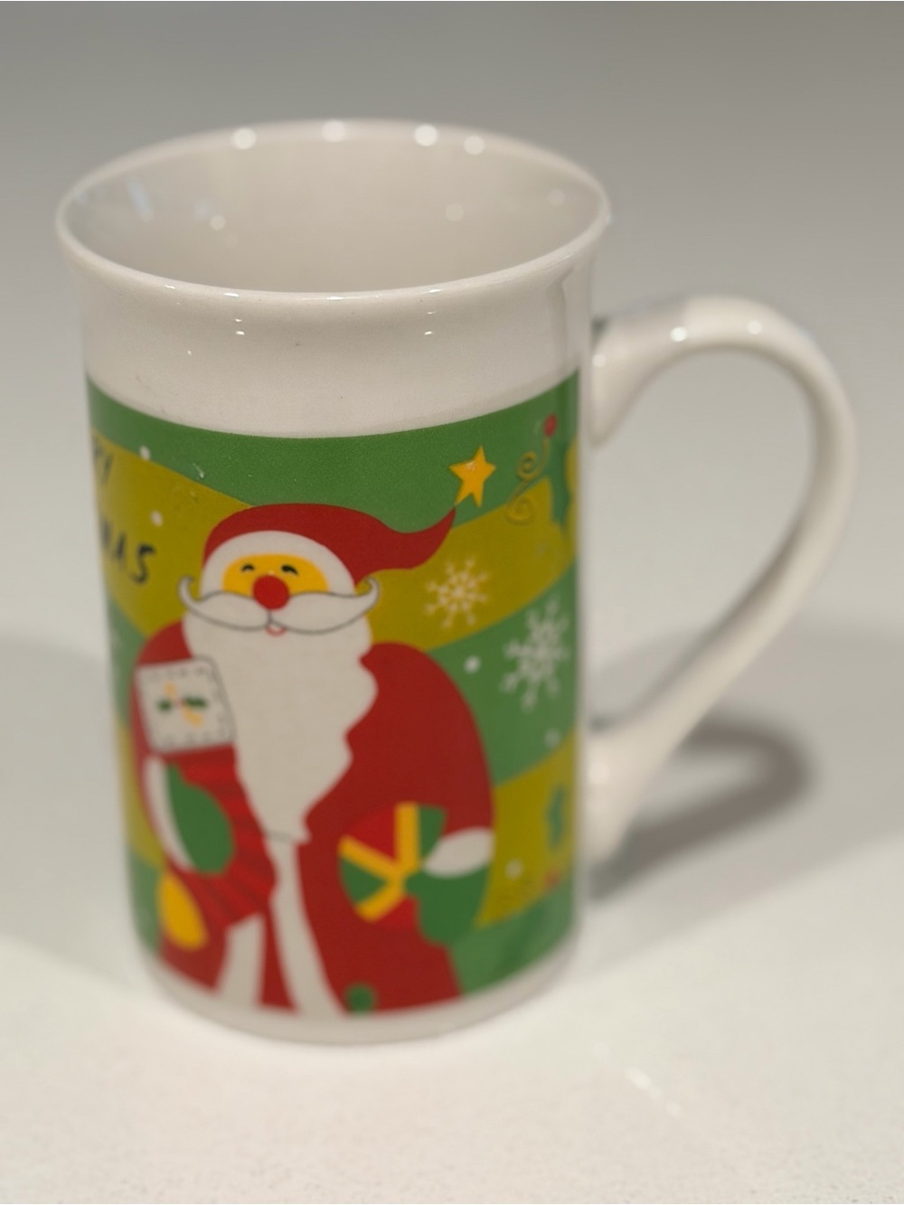Royal Norfolk Festive Santa Ceramic Mug - Green and Red